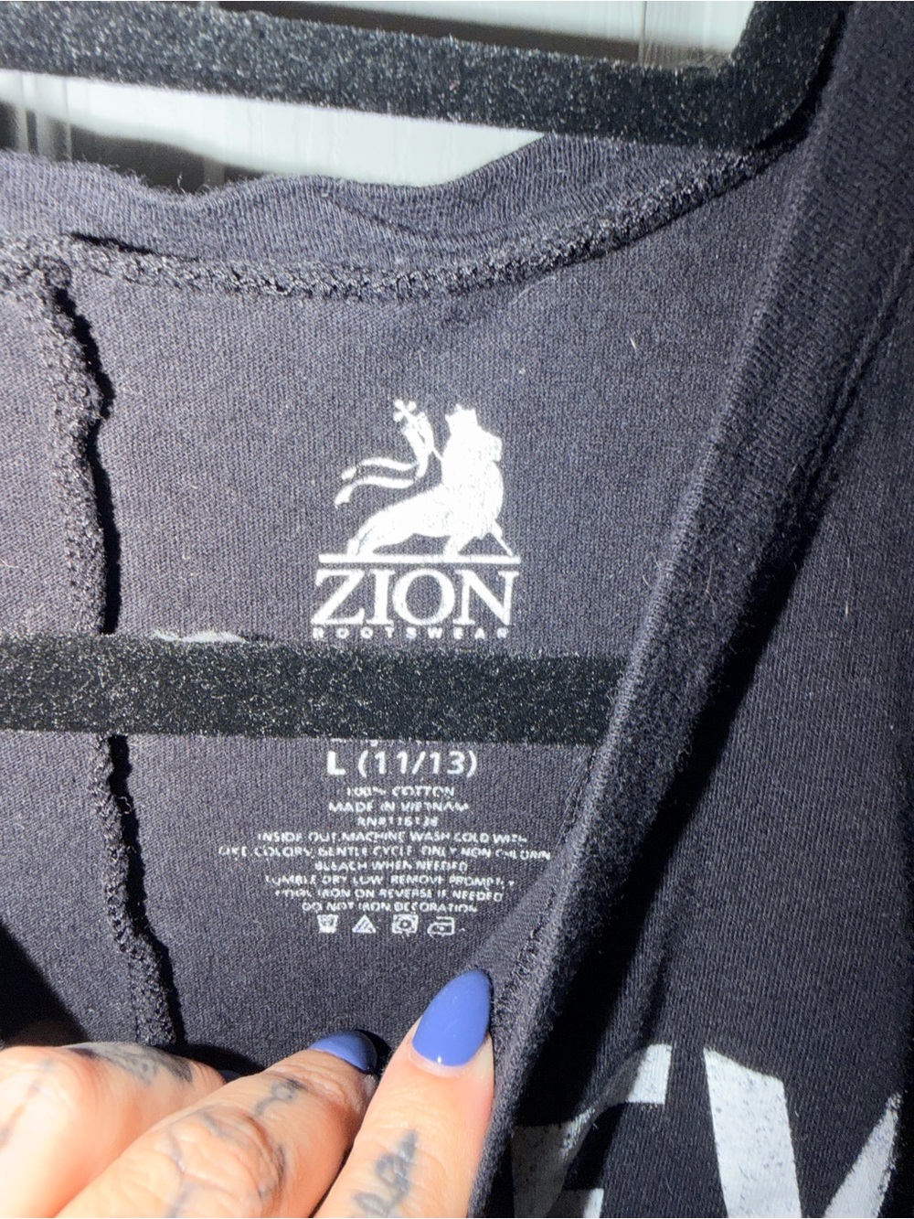 Zion Rootswear Black Marley Graphic Muscle Tank - Picture 3 of 3
